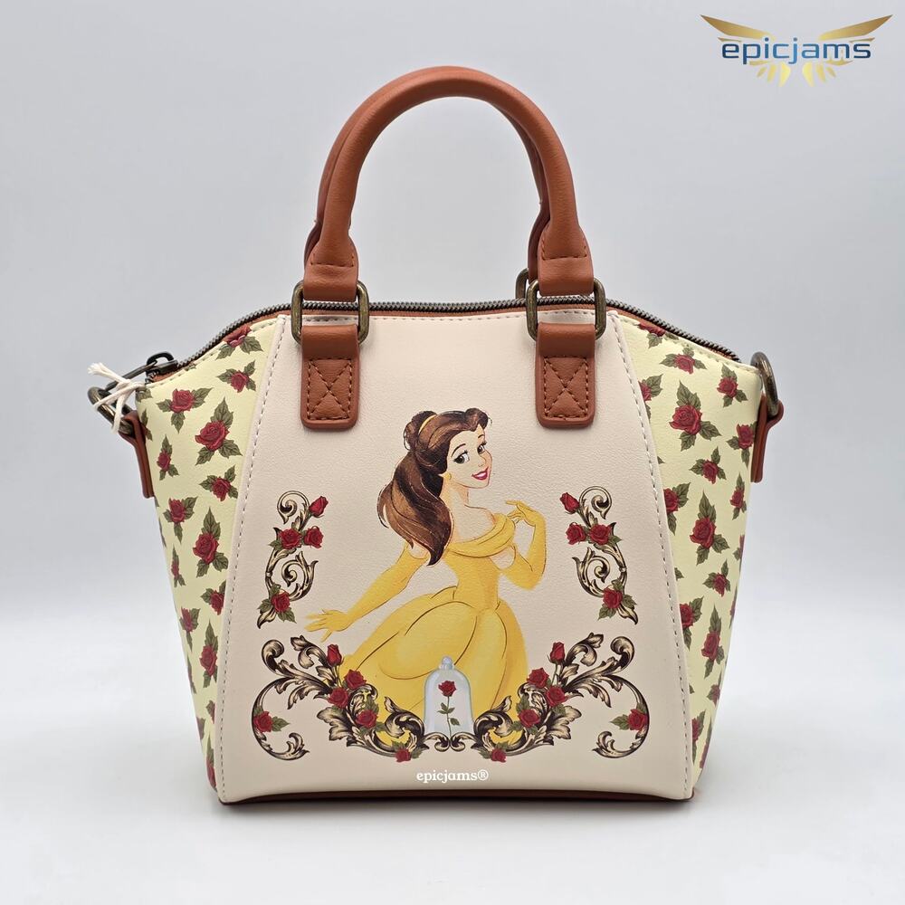Loungefly Disney Beauty And The Beast Belle Floral Mini Satchel Bag - Picture 1 of 6